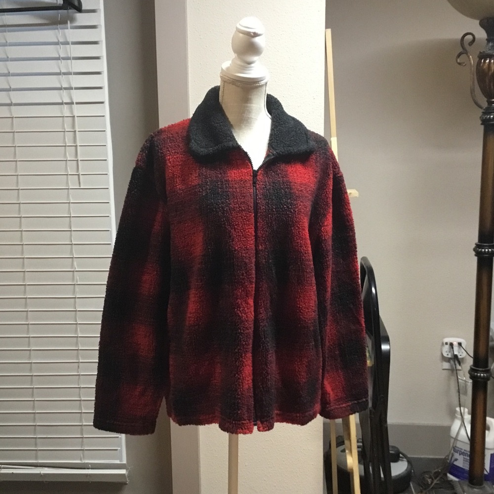 Vintage Crossroads Zip Up Sweater Sz L